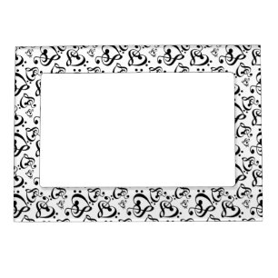 Treble Clef Bass Clef Hearts Music Pattern Frame