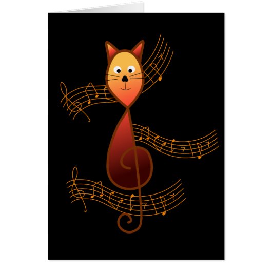 Treble Clef Cat Cards (Front)