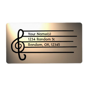 Treble Clef customizable address labels