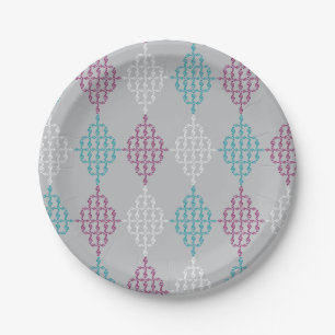 Treble Clef Diamonds Paper Plates