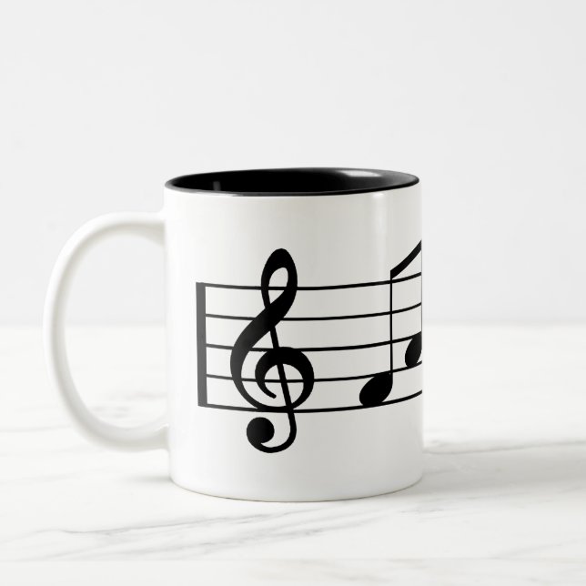 Treble Clef Fab Dad Coffee Mug Music Notes (Left)