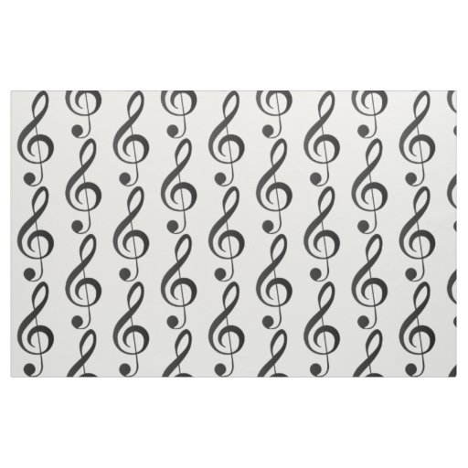 Treble Clef Fabric