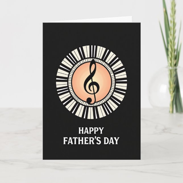 Treble Clef Fathers Day Card (Front)
