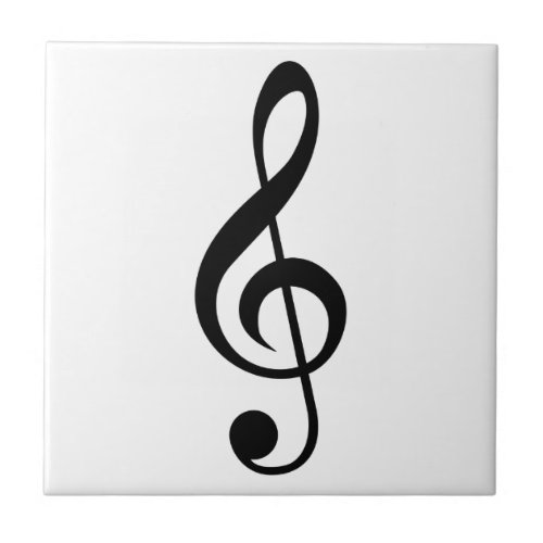 Treble Clef G_Clef Musical Symbol Ceramic Tile