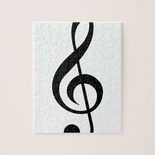 Treble Clef G-Clef Musical Symbol Jigsaw Puzzle (Vertical)