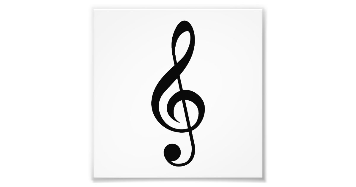 Treble Clef G-Clef Musical Symbol Photo Print | Zazzle