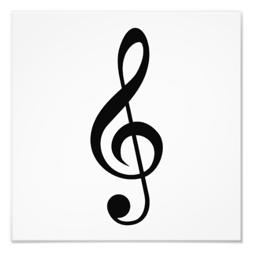 Treble Clef G_Clef Musical Symbol Photo Print