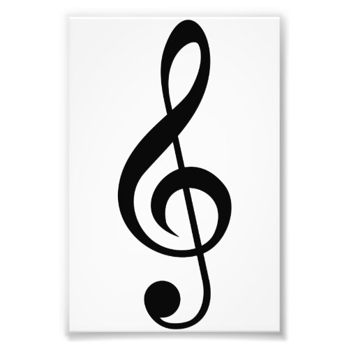 Treble Clef G_Clef Musical Symbol Photo Print