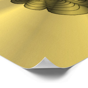 Treble Clef Gold Metallic Customizable Poster