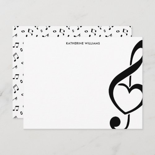 Treble Clef Heart Music Note Personalized