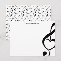 Treble Clef Heart Music Note Personalized
