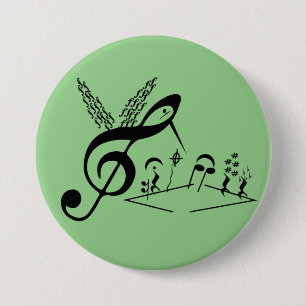Treble Clef, hummingbird, music symbols, music Button