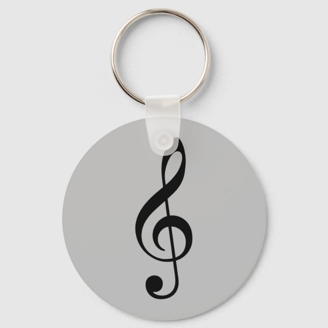 treble clef icon keychain (Front)