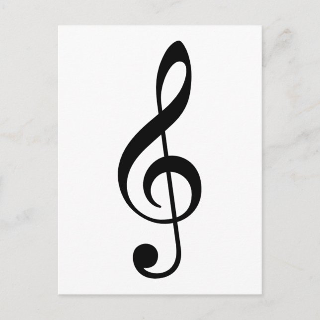 treble clef icon postcard (Front)