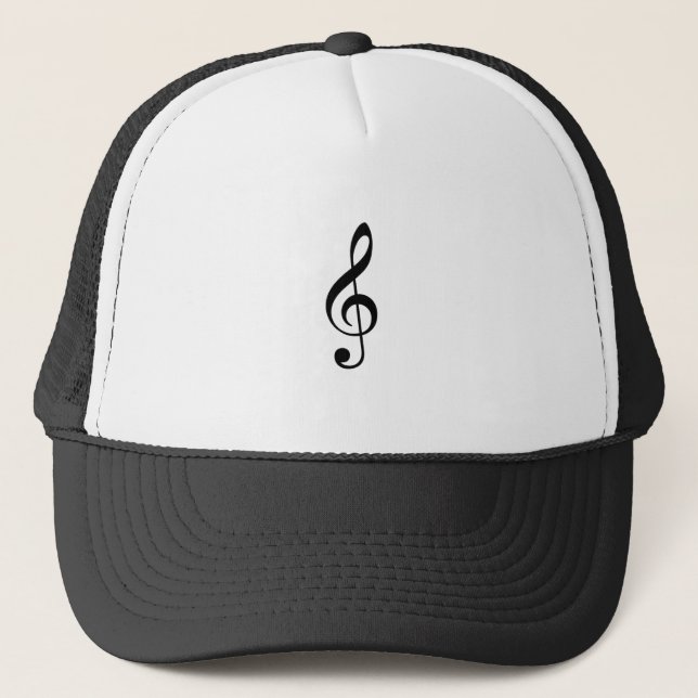 treble clef icon trucker hat (Front)