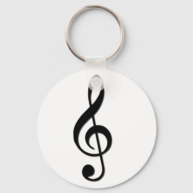 Treble Clef Keychain (Front)