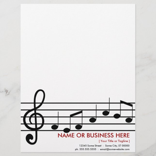 treble clef letterhead (Front)