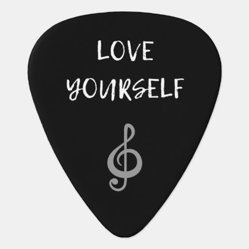  Treble Clef Love Yourself Guitar Pick