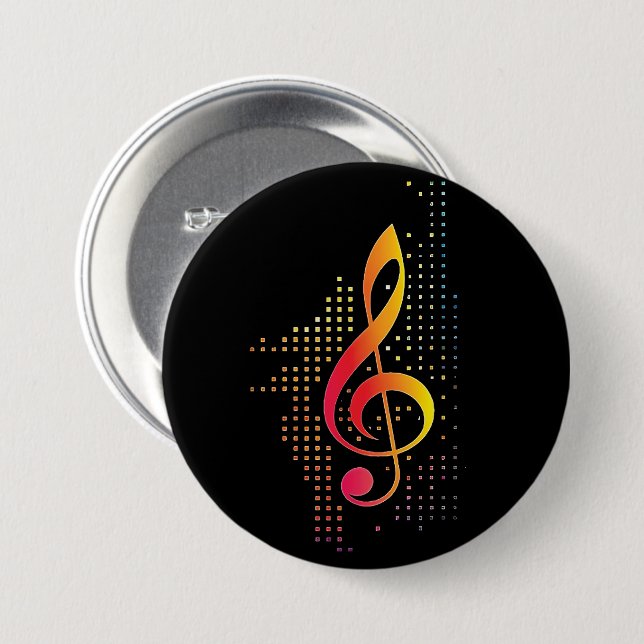 Treble Clef Music Button (Front & Back)