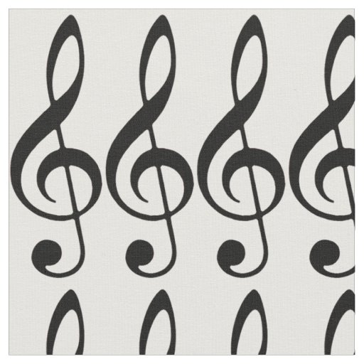 Treble Clef Music Fabric