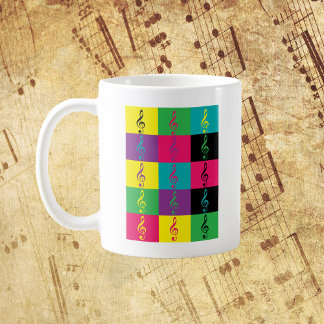 Treble Clef Music Pattern Coffee Mug