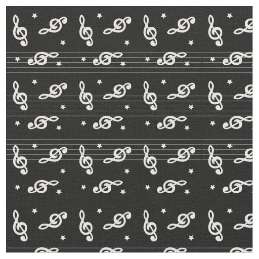 Treble Clef Music Pattern Fabric