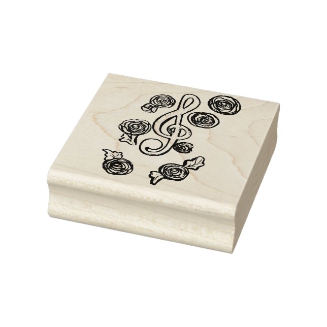 Treble Clef Music teacher Art                      Rubber Stamp (Stamp)