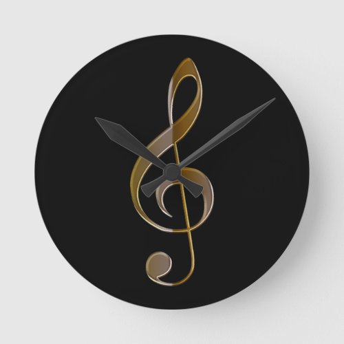 Treble Clef Music_themed Wall Clock