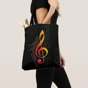 Treble Clef Music Tote Bag