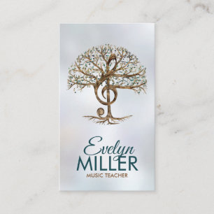 Treble Clef Music Tree Business Card