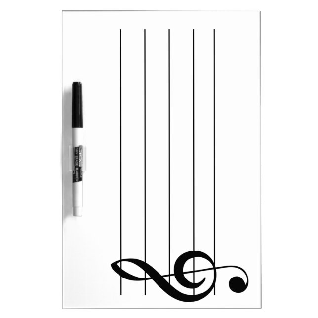 Treble Clef Musical Dry Erase Board (Front)