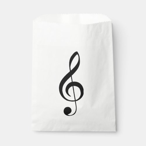 Treble Clef Musical Favor Bag