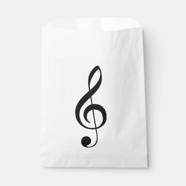 Treble Clef Musical Favor Bag (Front)