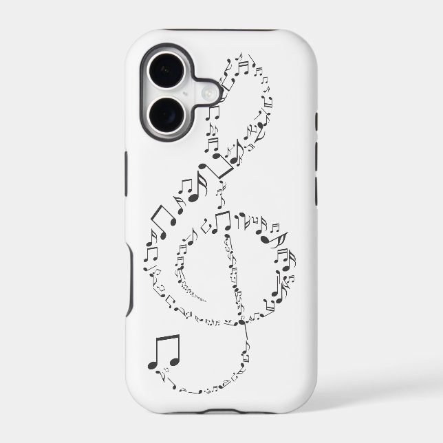 Treble Clef Musical Iphone Case (Back)