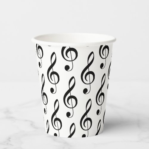 Treble Clef Musical Paper Cup