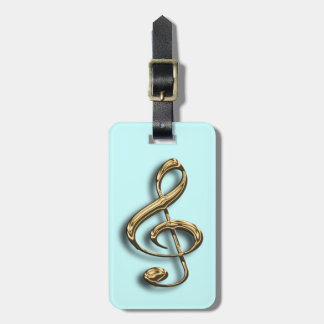 Treble Clef Musical Symbol Luggage Tag
