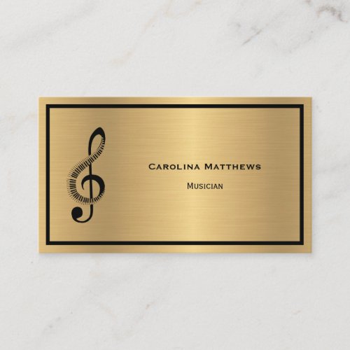 Treble Clef Musician Minimalist Business Card