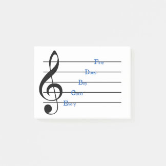 Treble Clef Notes (Line Rhymes)