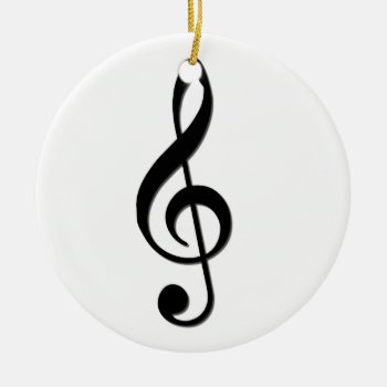 Treble Clef Ornament by inkles at Zazzle