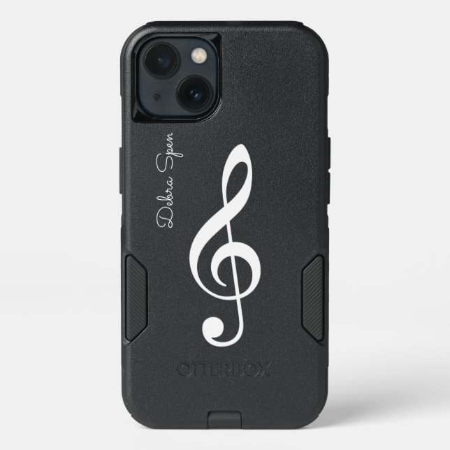 treble clef, personalized music otterbox iPhone case (Back)