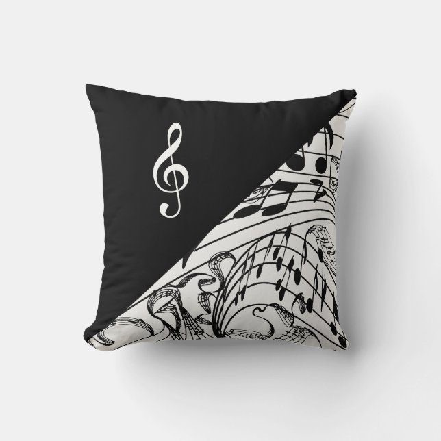 TREBLE CLEF-PILLOW THROW PILLOW (Front)
