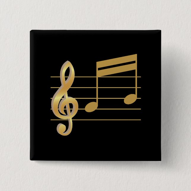 Treble-clef Pinback Button (Front)