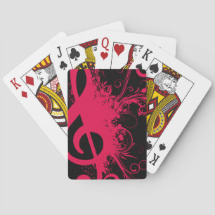 Treble Clef Poker Cards