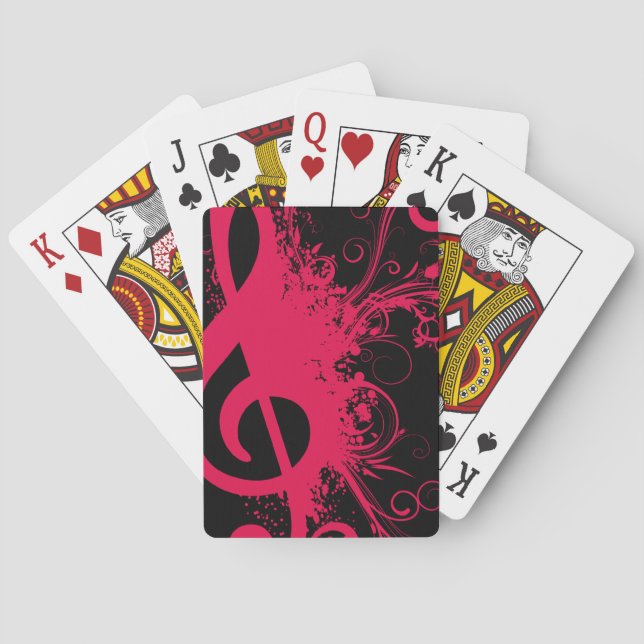 Treble Clef Poker Cards (Back)