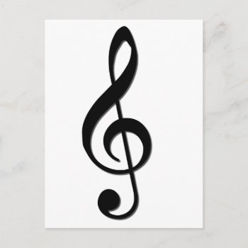 Treble Clef Postcard by inkles at Zazzle