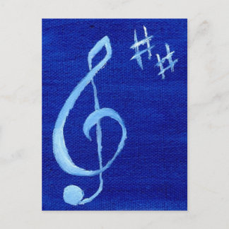 Treble Clef Postcard