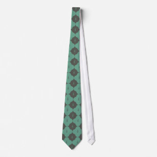 Treble Clef Quatrefoil Pattern Neck Tie