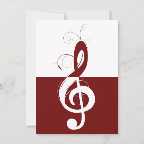 Treble Clef Recital Personalized Invitation