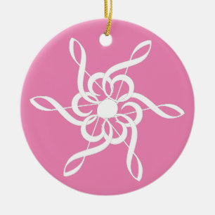 Treble Clef Snowflake Musical Ornament
