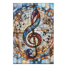 Treble Clef Stain Glass
